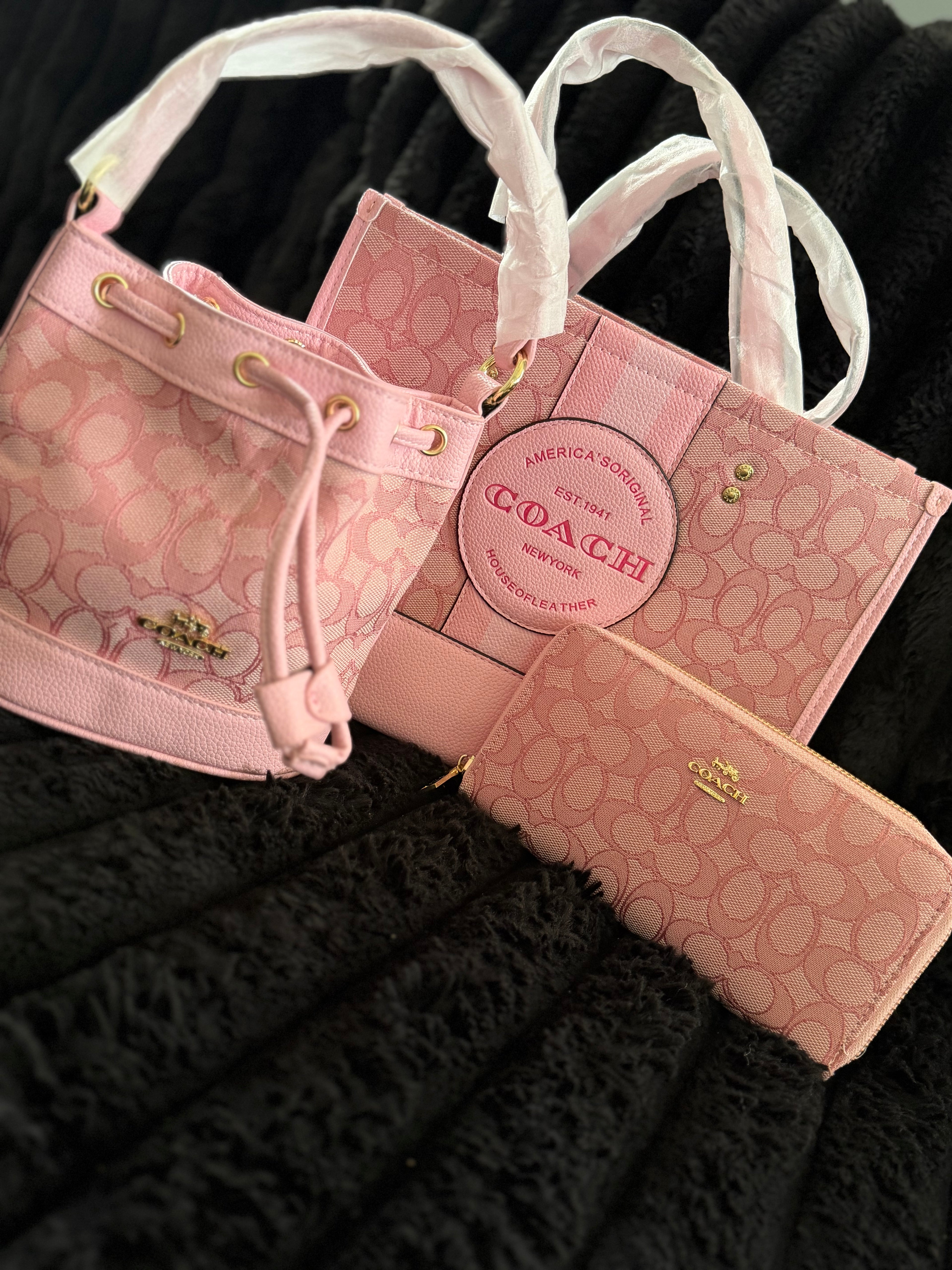 Pink Handbag Set