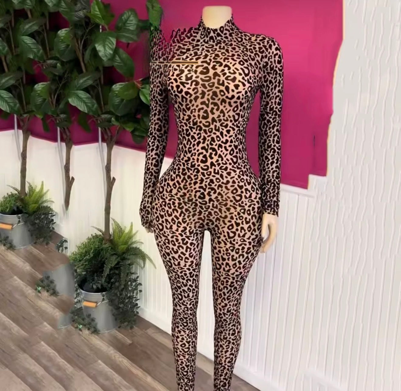 Full Leopard Bodysuit